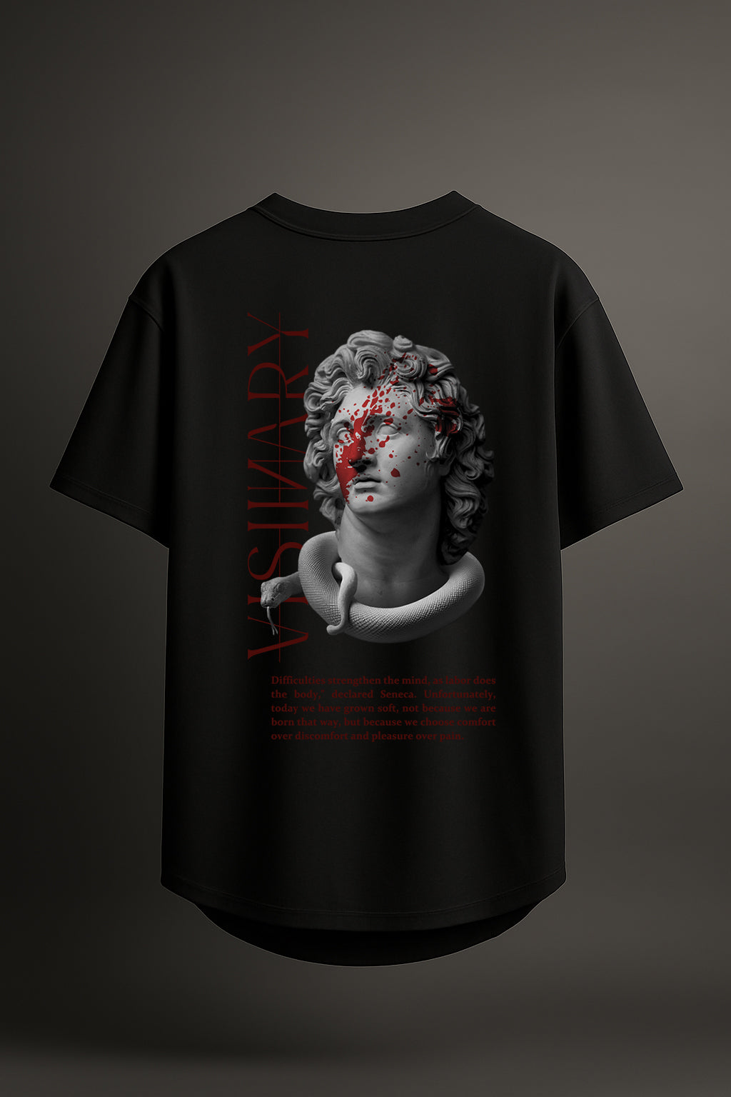 VISIINARY "FEARLESS" Oversized Tee – Meteorite Black