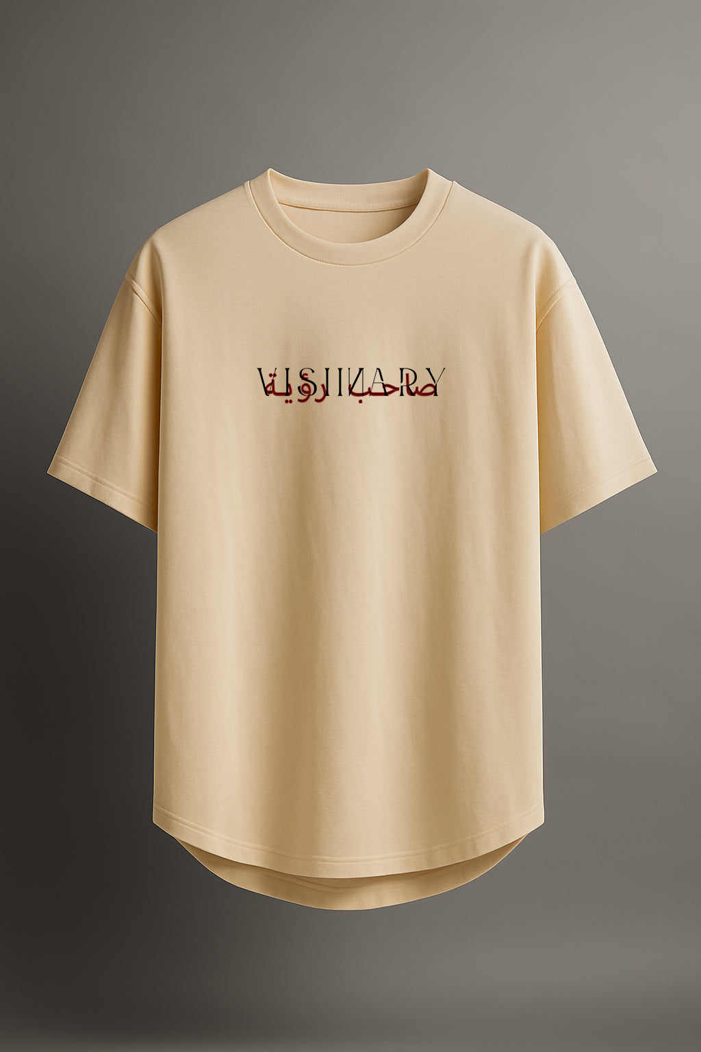 VISIINARY "CULTURE" Oversized Tee – Ivory Cream