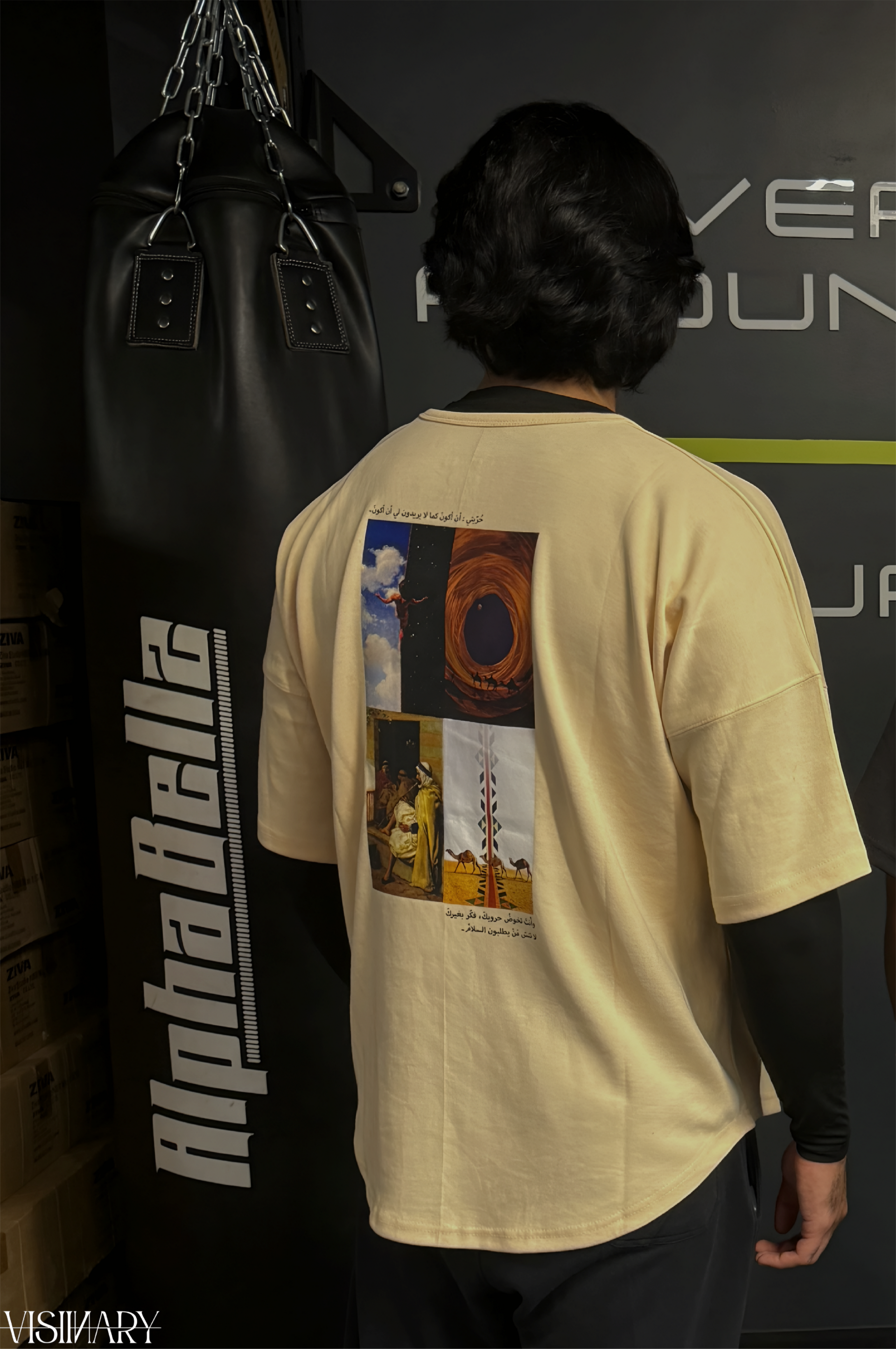 VISIINARY "CULTURE" Oversized Tee – Ivory Cream